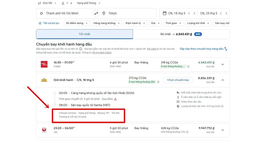 Mẹo tra cứu dòng máy bay trước khi đặt vé