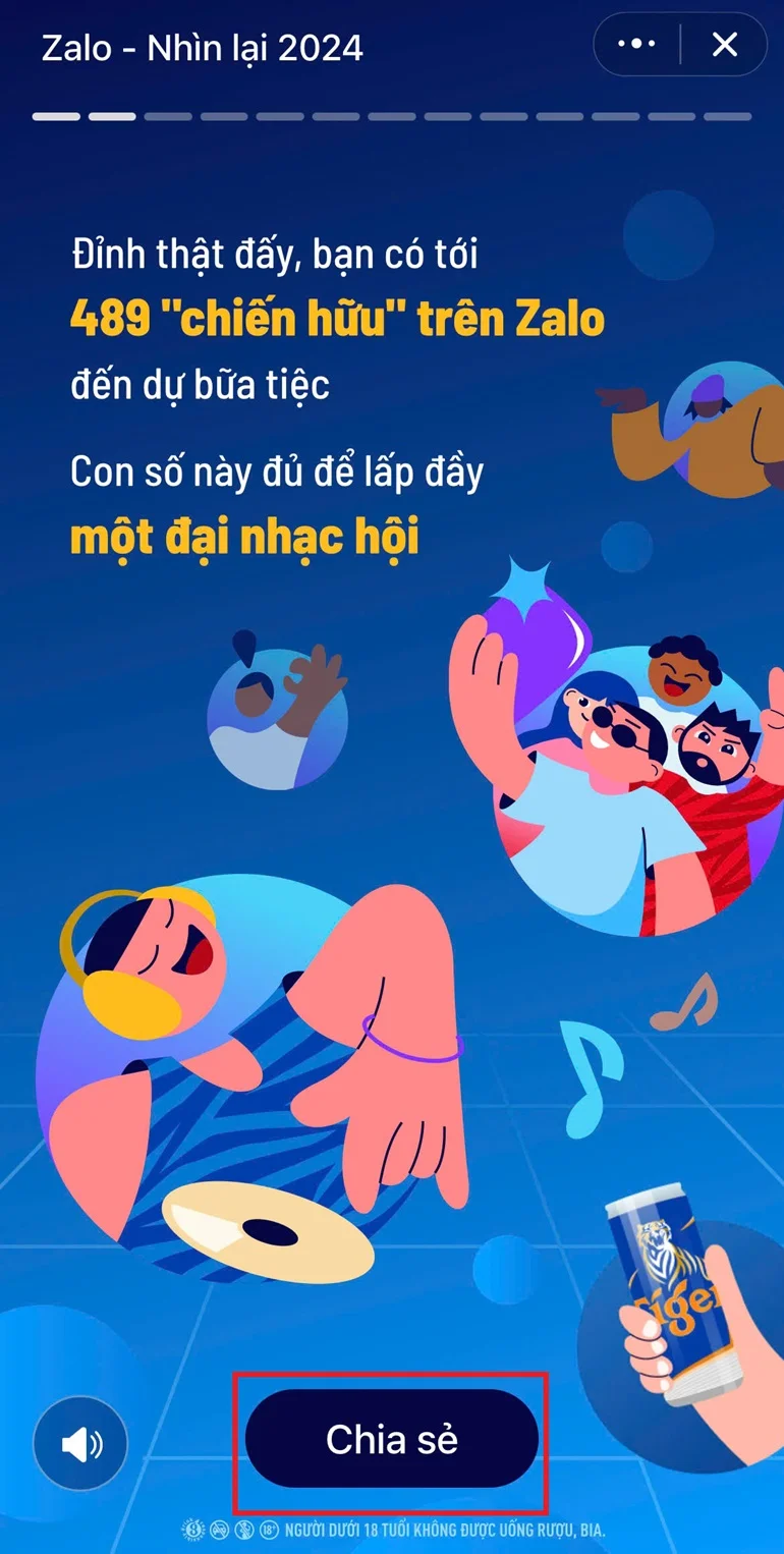 Cách tạo và chia sẻ Nhìn lại Zalo 2024 của bạn