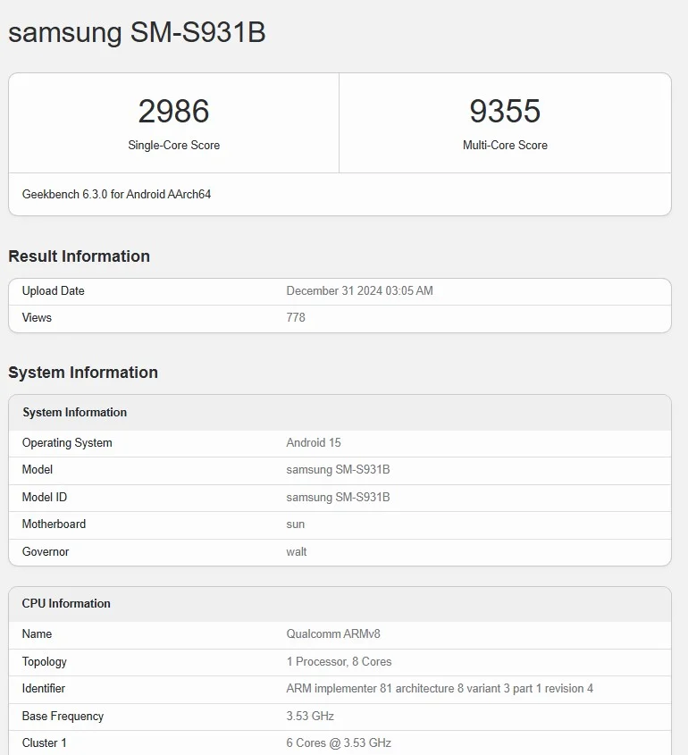 Galaxy S25 xác nhận dùng chip Snapdragon 8 Elite