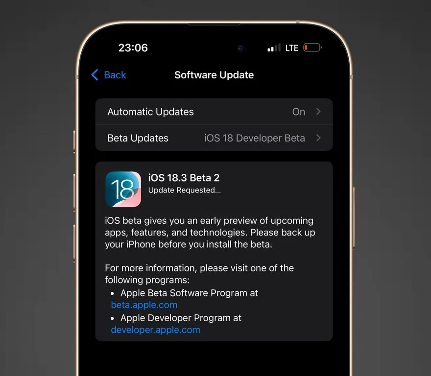 Dòng iPhone nào phải cập nhật iOS 18.3 Beta 2