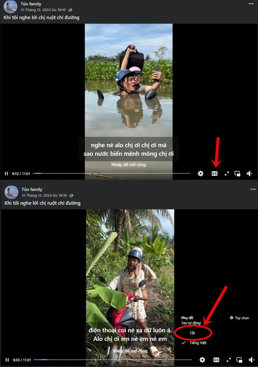 Cách tắt dịch tự động trên video Facebook