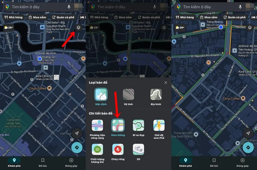 Cách tra tuyến đường kẹt xe ở TP.HCM