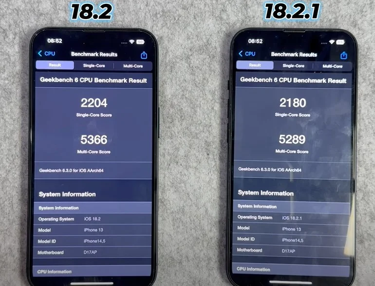 So sánh iOS 18.2.1 và iOS 18.2: Đánh giá qua thực tế sử dụng