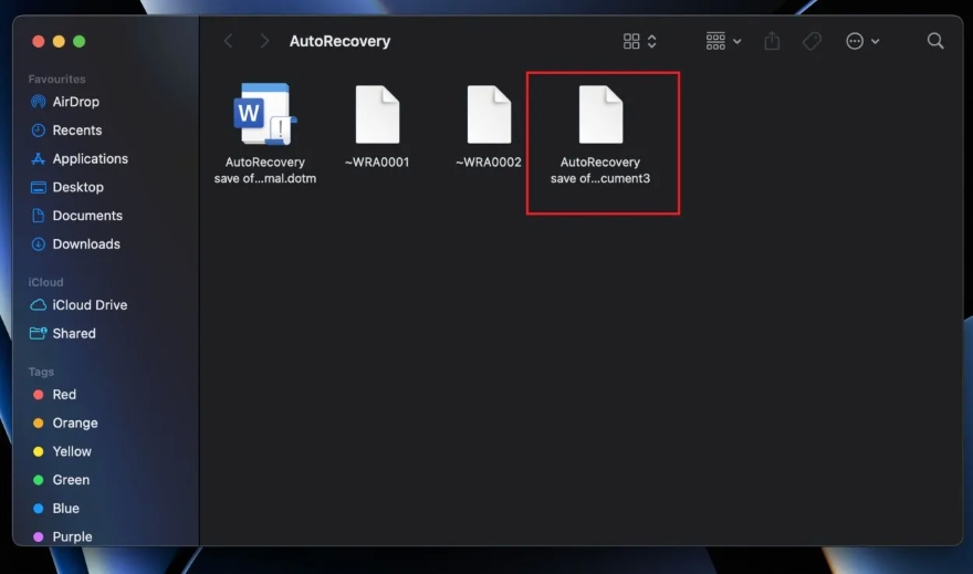 Cách khôi phục tài liệu Word chưa lưu trên Mac