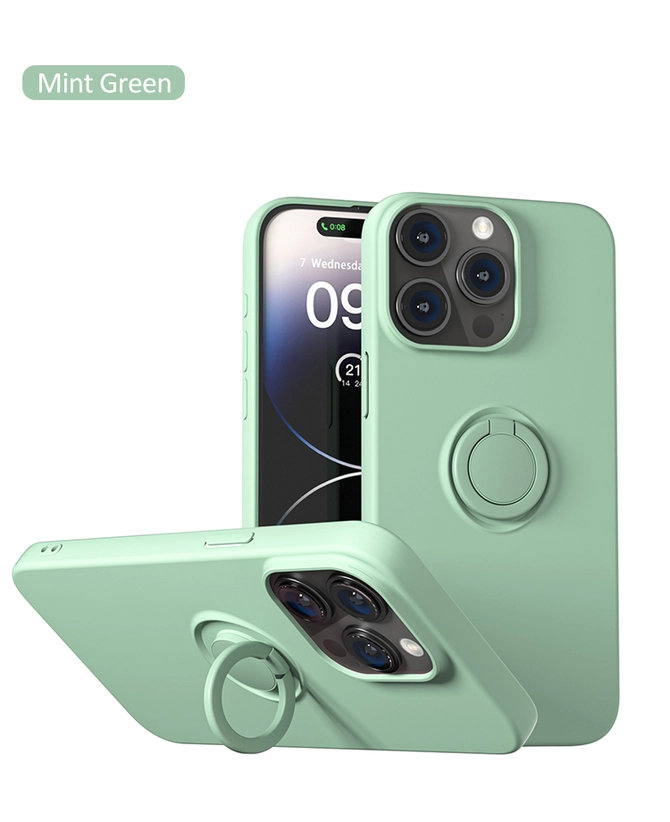 Ốp lưng iPhone 15 Pro Max Mipow Ring Stand TPU Leather