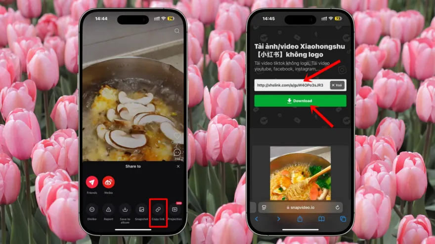 Cách tải video từ Xiaohongshu về điện thoại