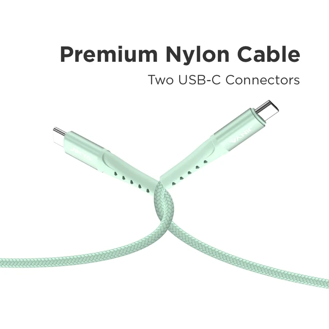 Cáp Type-C to Type-C Jinya Bọc Dù 1.8m