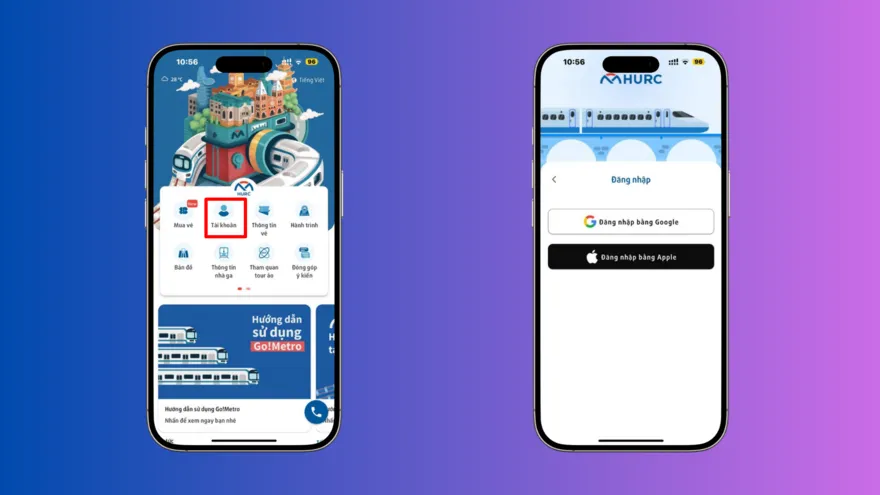Cách mua vé Metro online bằng ứng dụng