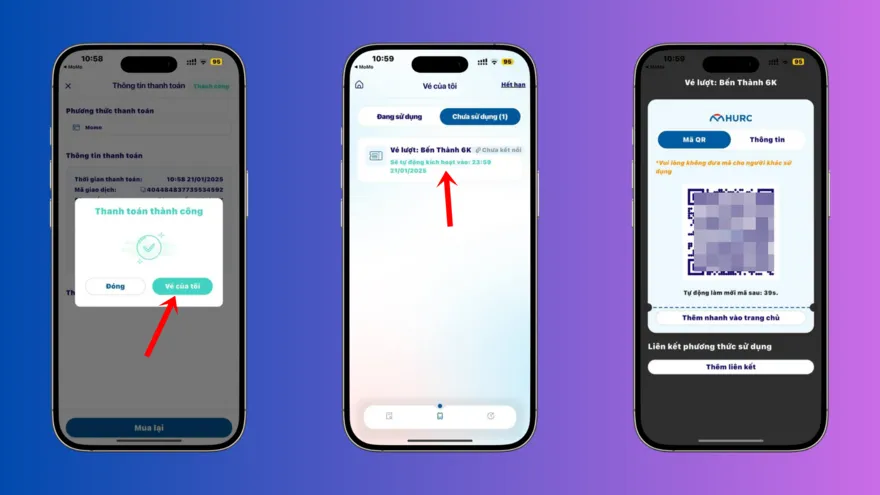 Cách mua vé Metro online bằng ứng dụng