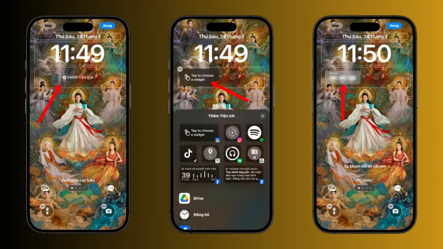 Cách cài đếm ngược đến mùng 1 Tết trên iPhone