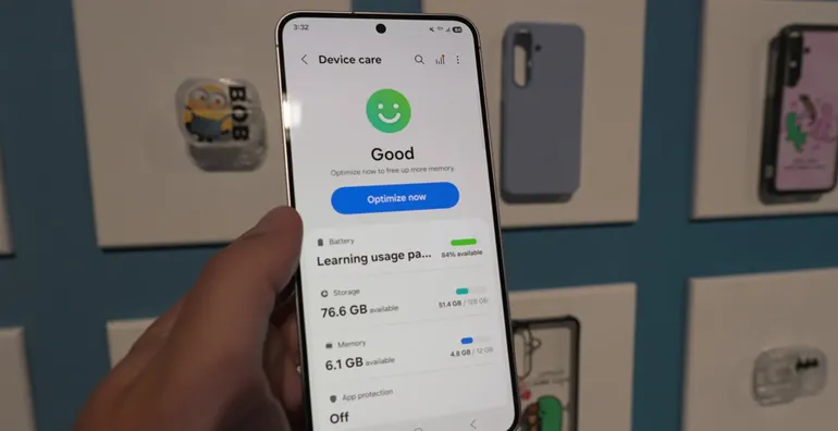 Galaxy S25 Series hiển thị thông tin chi tiết về pin