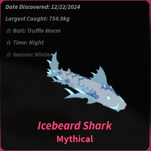 Cách bắt Icebeard Shark trong Fisch Roblox