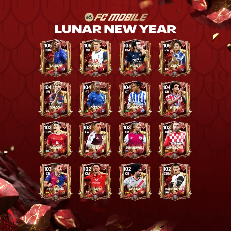 FC Mobile giới thiệu Thẻ sự kiện Tết Ất Tỵ 2025