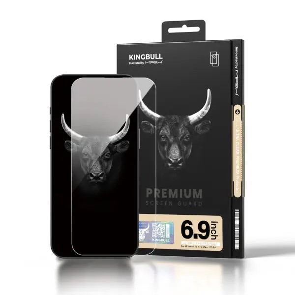 Cường lực iPhone 16 Pro Mipow Kingbull Ultra Clear (không viền)