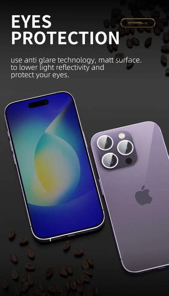 Cường lực chống vân tay iPhone 15 Mipow Kingbull