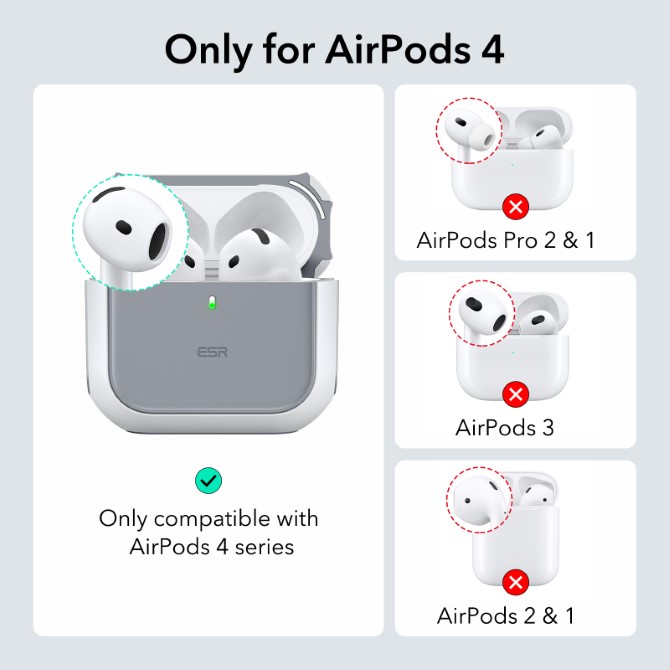 Ốp dẻo AirPods 4 ESR Orbit Hybrid (HaloLock)
