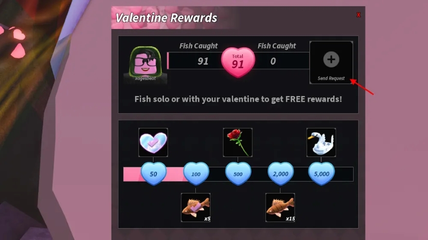 Hướng dẫn hoàn thành sự kiện Valentine của Fisch