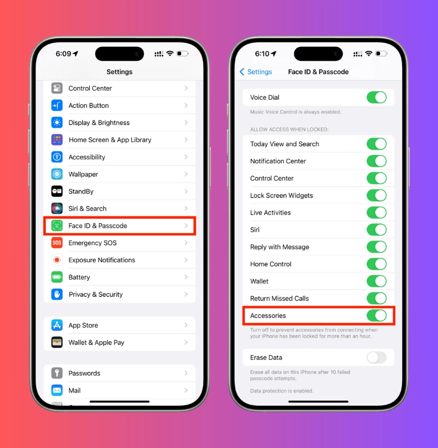 Cách dùng chế độ giới hạn USB trên iPhone