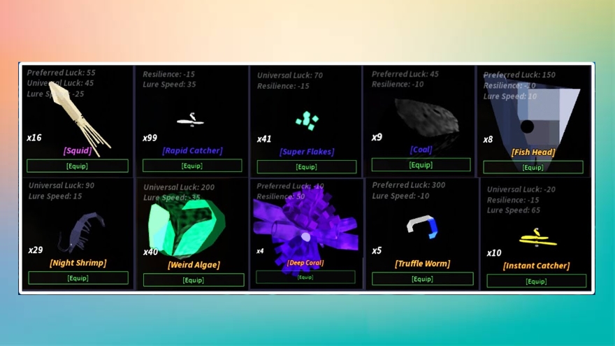 Hướng dẫn hoàn chỉnh về mồi câu trong Fisch
