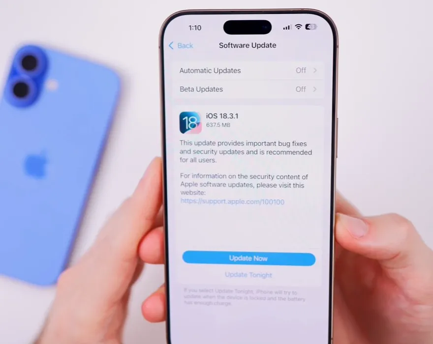 iOS 18.3.1 vừa ra mắt có gì mới?