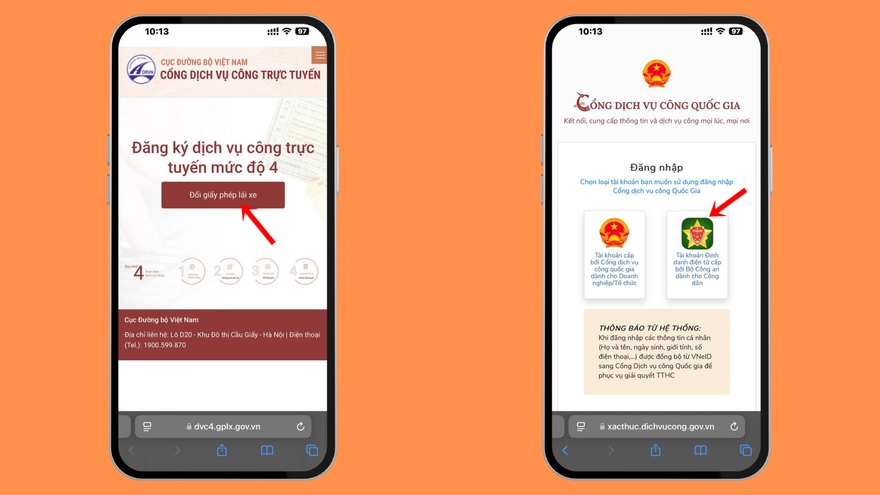 Hướng dẫn đổi giấy phép lái xe online
