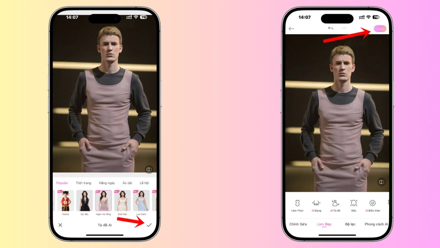 Hướng dẫn tạo ảnh mặc váy gây sốt MXH