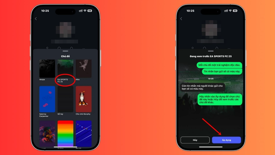Cách đổi chủ đề khung chat Instagram