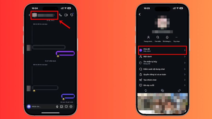 Cách đổi chủ đề khung chat Instagram