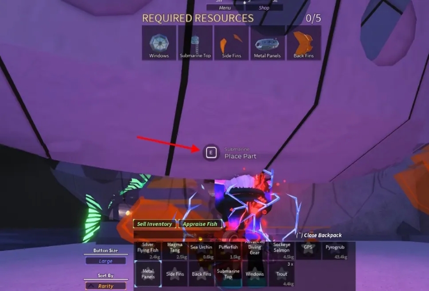 Cách nhận và nâng cấp Tàu ngầm trong Fisch Roblox