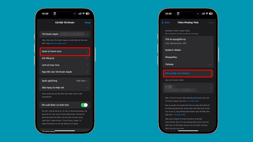 Hướng dẫn liên kết ZaloPay với App Store