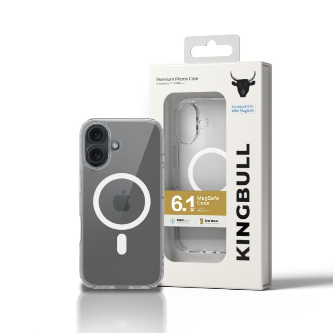 Ốp lưng Magsafe iPhone 16 Mipow Transparent Case