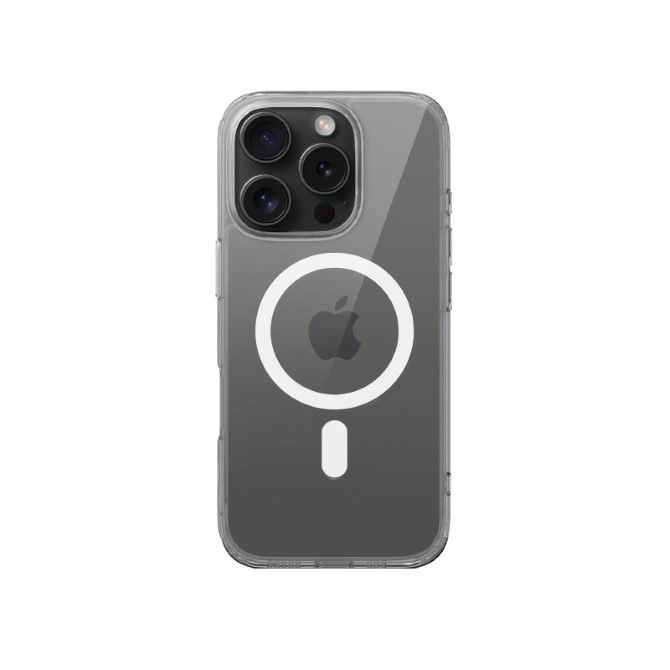 Ốp lưng Magsafe iPhone 16 Pro Max Mipow Tempered Transparent Clear