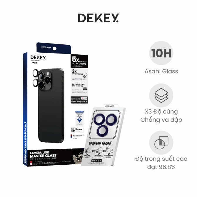 Dán bảo vệ camera iPhone 16 Pro16 Pro Max Dekey Signature