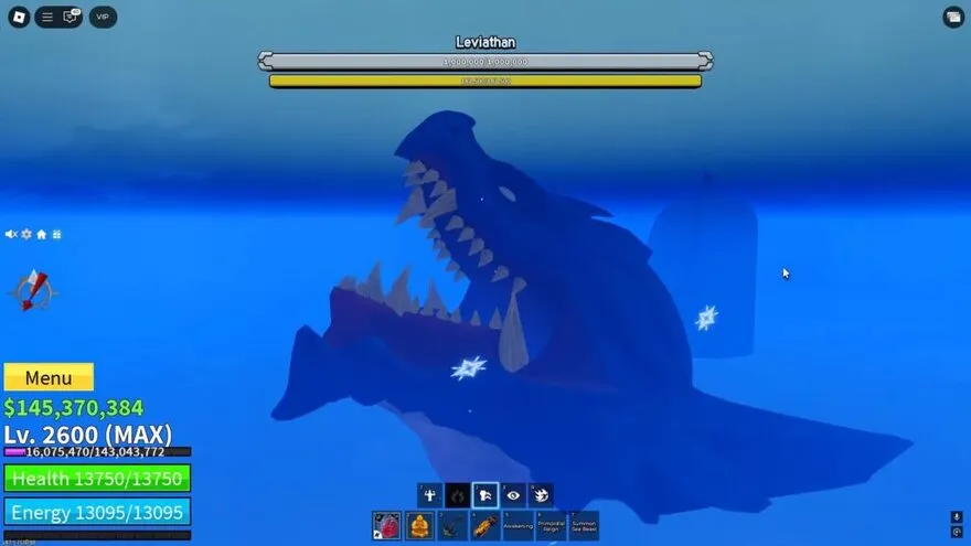 Blox Fruits: Cách tìm và đánh bại Leviathan