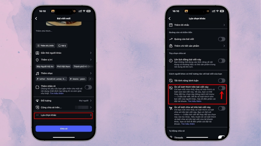 Mẹo ẩn lượt like bài viết trên Instagram