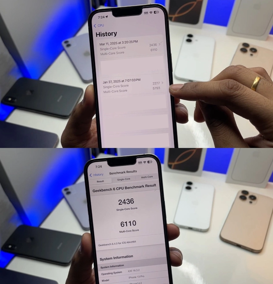 Review iOS 18.3.2 trên iPhone 13 Pro