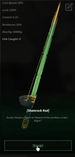 Cách sở hữu Shamrock Rod trong Fisch