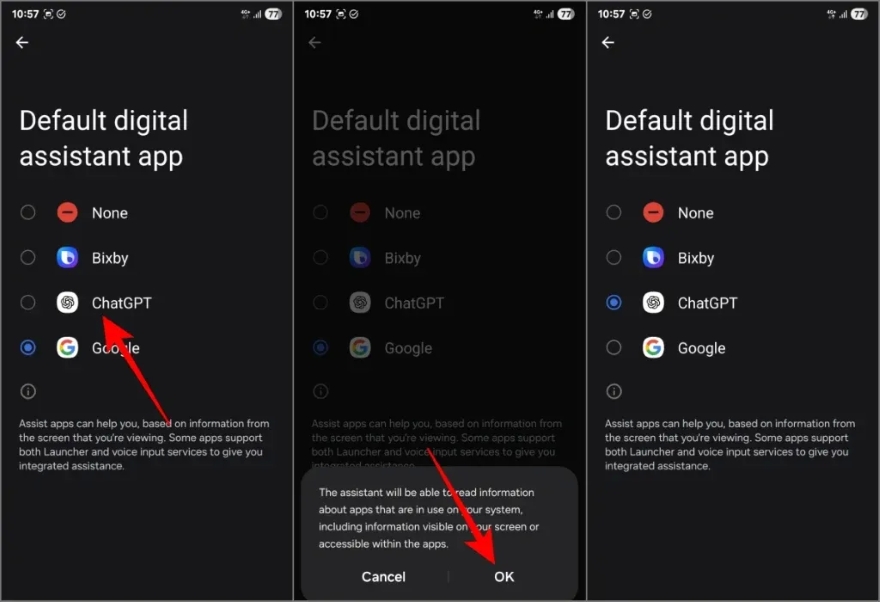 Cách cài đặt ChatGPT làm trợ lý mặc định trên Android