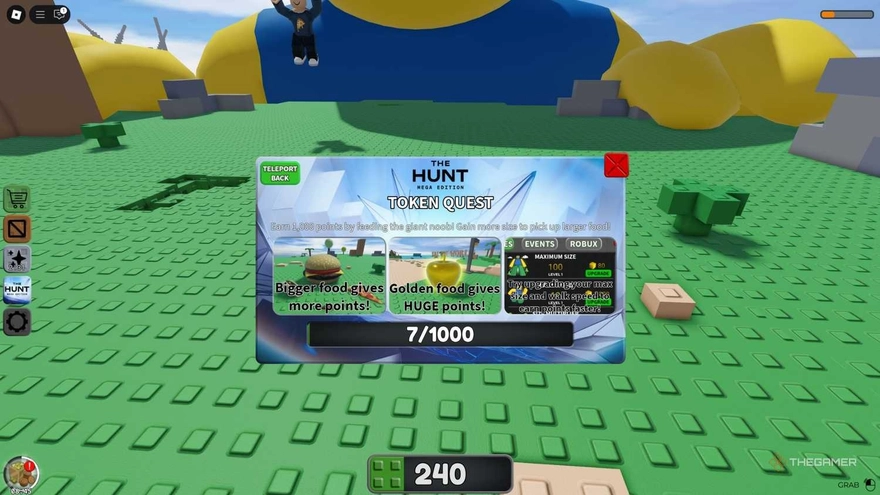 Cách vượt ải Eat The World trong Roblox The Hunt Mega Edition