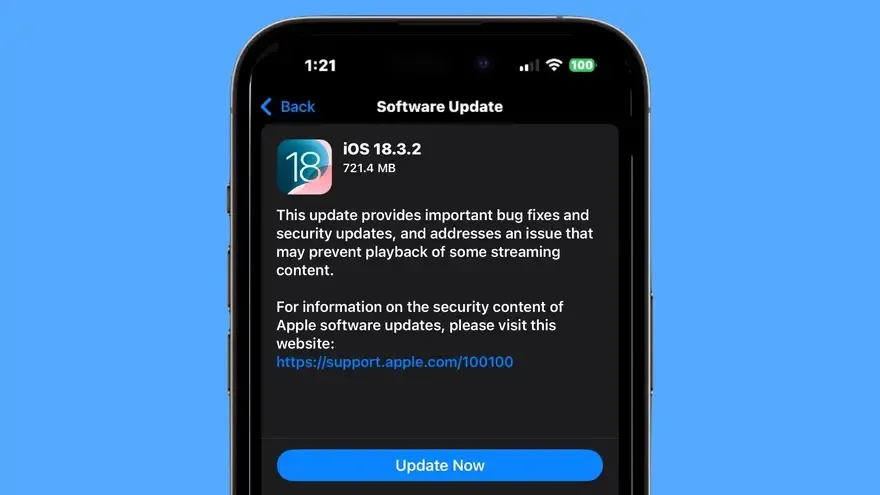 iOS 18.3.2: Cách sửa lỗi đứng máy, không sử dụng được