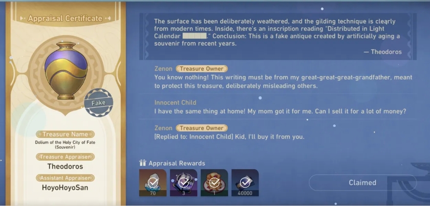 Hướng dẫn sự kiện Giám Bảo Thánh Thành HSR 3.1