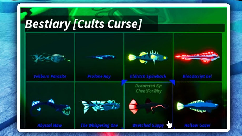Cách hoàn thành bestiary Cults Curse trong Fisch