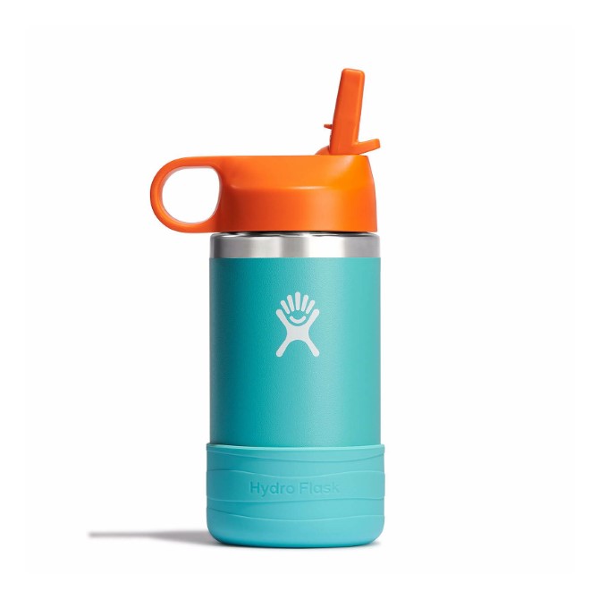 Bình nước giữ nhiệt dành cho trẻ Hydro Flask Kids Wide Mouth Straw Cap & Boot Anemone 12 OZ