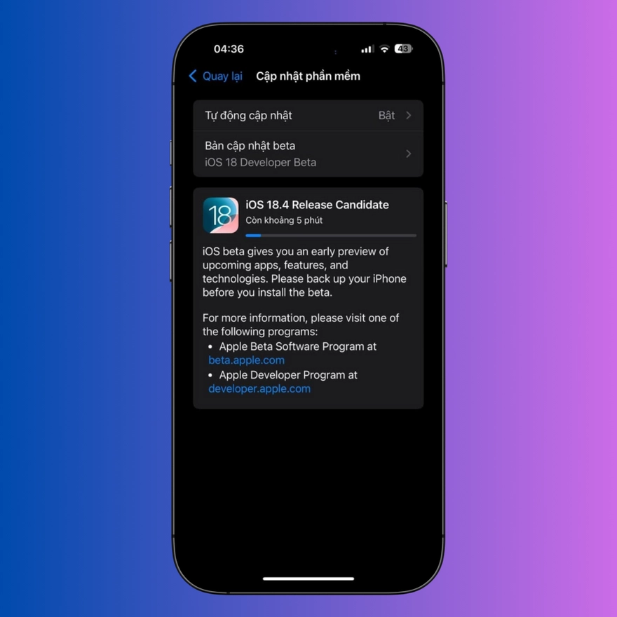  Đánh giá nhanh iOS 18.4 RC
