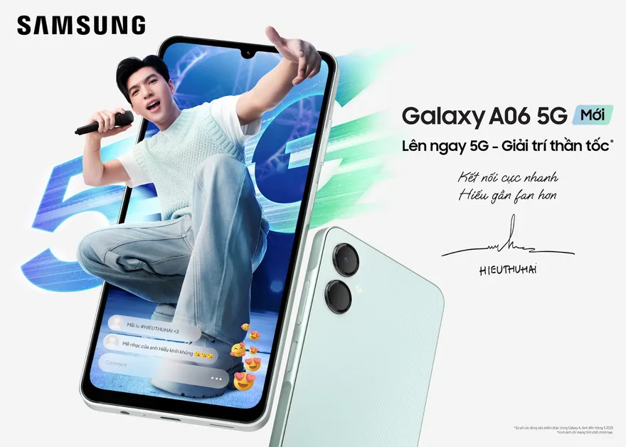 Samsung trình làng Galaxy A06 5G: Trải nghiệm kết nối vượt trội