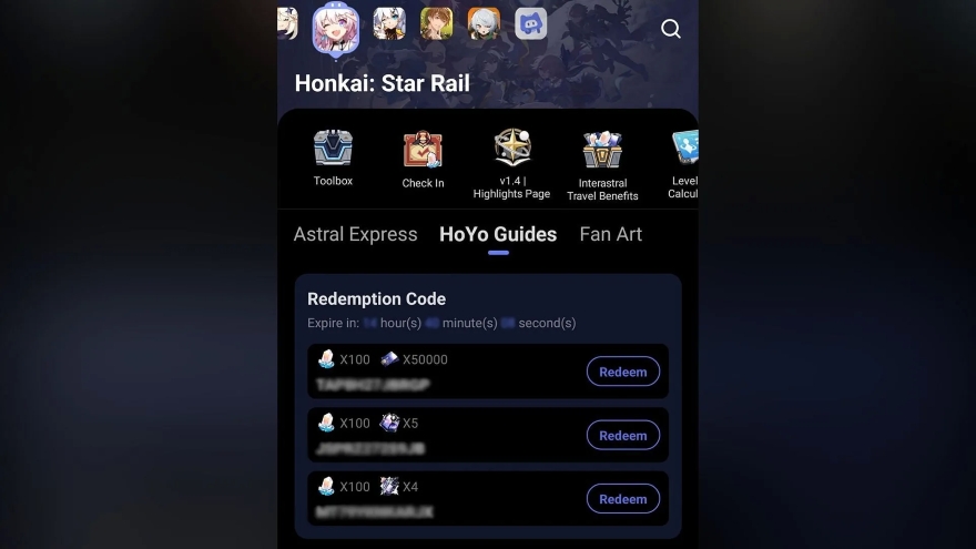 Code livestream Honkai Star Rail 3.2 mới nhất
