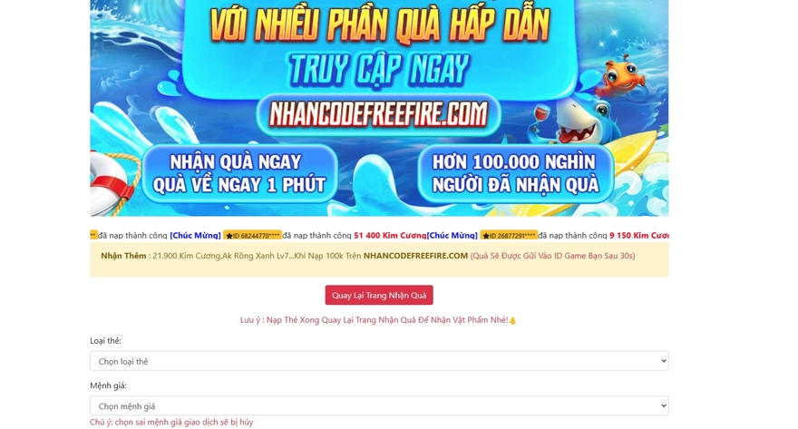 Trang nhận code Free Fire miễn phí có thật sự đáng tin?