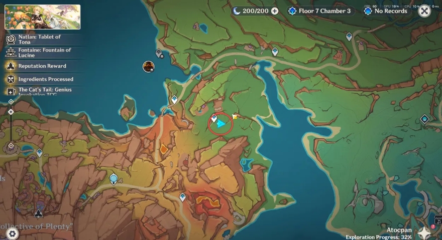 vị trí của Saurian Urubamba Genshin Impact 5.5