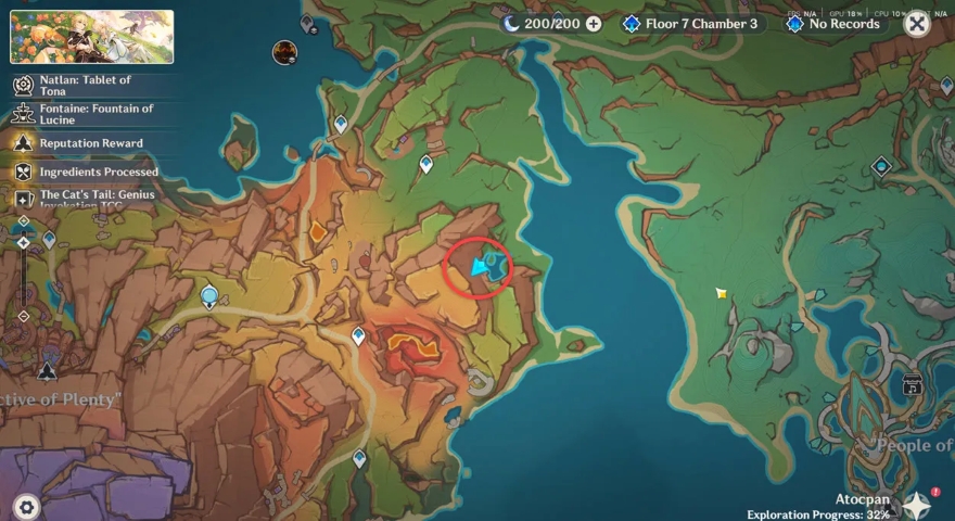 vị trí của Saurian Urubamba Genshin Impact 5.5