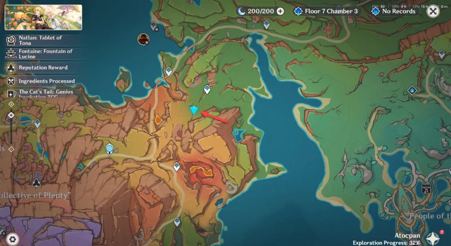 vị trí của Saurian Urubamba Genshin Impact 5.5